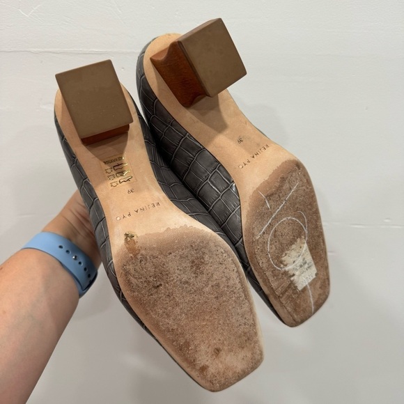 Rejona Pyo Andi Mule Shoe Size 39 EU Leather Square Toe - Picture 6 of 11